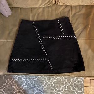 Black suede skirt from express. Great condition